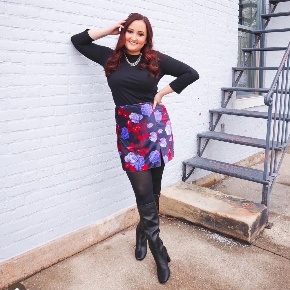 Maeve by Anthropologie Soft Floral Mini Skirt